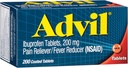 Advil Pain Relieiver și Reductor de febră, Durere de relief Medicina cu Ibuprofen 200 mg pentru dureri de cap, dureri de spate, dureri menstruale și dureri articulare de relief - 200 comprimate filmate