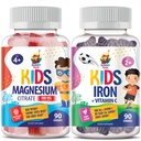 SUNNY SAM Gumies de fier pentru copii si gume de magneziu pentru copii si adulti - 500 mg - Chews de magneziu calm - Citrate de magneziu supliment mestecabil pentru sustinerea emotiilor si muschilor