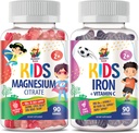 SUNNY SAM Gumies de fier pentru copii și gume de magneziu pentru copii și adulți - 100mg - Chews de magneziu calm