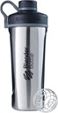 BlenderBottle Radian Shaker Cup Izolat din oțel inoxidabil sticla de apă cu whisk sârmă, 26-Ounce, Natural / Negru