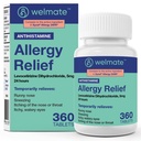WELMATE - Levocetirizină Dihidroclorură 5mg (360 ct) - Medicină pentru alergii non-drowsy - 24 ore - Antihistaminice - Pastile pentru alergii generice - Medicamente pentru supra-contor