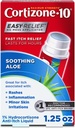 Cortizone-10 Putere maximă Soothing Aloe Itch No Mess Applicator, 1% Hydrocortizon, Rapid-Action, Anti-Itch lichid pentru Bug Bites, Eczeme, Psoriazis, Poison Ivy, Oak & Sumac, 1,25 fl oz