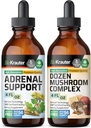 BIO KRAUTER Suport adrenal Tinctură 4 Fl. Oz. & Dozen Mushroom Tincture 4 Fl. Oz.