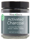 Viva Doria Virgin Actived Charcoal Powder, Coconut Shell Derived, Food Grade, 1,5 Oz Glass Jar
