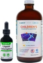 LIQUIDHEALTH Clorofile lichide picături & copii completă Multivitamine Zilnic Bundle pentru copii - Deodorizator intern, Stop Respirație urât mirositoare, Reduce corpul Odor, Suport imun - Made in USA, Non-GMO