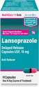 HealthCareAisle Lansoprazol 15 mg - 14 Capsule cu eliberare întârziată - Reductor de acid, tratează frecvent arsuri la stomac