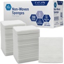 MED PRIDE 3x3 in Pads 200 Packs, Nonsterile, 4 Ply, Bandaje Nonadherent Mesh, Absorbtive Wound Care Spongee