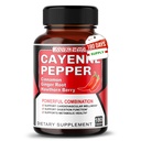 Capsule Cayenne Pepper - Ultra Complex cu scorțișoară, ghimbir, Cardamom, Hawthorn Berry - Suport Digestion, Circulație & wellness generală (180 Conte (Pachetul de 1))