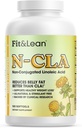 Fit & Lean N-CLA, supliment pierdere în greutate, reduce Belly Fat mai bine decât CLA, Boost Metabolism, Suportă Lean Muscle, Stimulant Free, Acid Linoleic Neconjugat, 120 Serviri (Packaging May Vary)