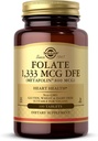 Solgar Folate 1,333 mcg DFE, 100 comprimate - 800 mcg Bio-Active Metafolin - Heart Health - Non-GMO, Vegan, Gluten Free, Dairy Free, Kosher - 100 Serviri