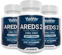 AREDS 2 Vitamine de ochi alb liber de zinc - Zeaxantină Plus Vitamine de ochi macular luteină - Soy-Free - Zinc si Copper gratuit de sanatate maculara Formula - Pachet de 3
