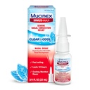 Mucinex Sinus-Max Nasal Spray decongestionant, 12 Ore Over-The-Conunter Medicaţie Nasul Spray pentru Sinus Relief, Nasal Decongestant pentru Adulţi şi Congestie Sinus, Mentol de răcire, 0,75 Fl Oz