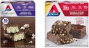 Atkins Chocolate Coconut Bar 16 Count, Double Fudge Brownie Proteine Meal Bar 5 Count Bundle
