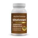 Herbsforever Shatavari Capsule Premium Sparanghel Racemosus Supliment 40% Saponine 750 mg Formula de înaltă calitate - 60 Capsule vegetariene Protejat wellness & echilibru suport non-GMO