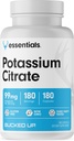Citrat de potasiu Bucked Up 99mg per servire, Essentials Bucked Up (180 Servings, 180 capsule)
