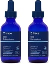 Trace Minerale Ionic Potasiu - Supliment cu Potasiu & Magneziu - Supliment lichid pentru a ajuta la absorbtia minerala Easy - Sanatoasa Brain & Muscle Function Supplement - 2 fl oz (2 Pack) (66 Serviri)