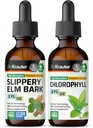 BIO KRAUTTER Slippery Elm Tincture 2 Fl. Oz. & Clorofill Tincture 2 Fl. Oz.