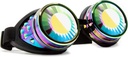 GloFX Policrom Gaura de vierme Kaleidoscope Goggles - Festival Rave Costume Cosplay Prism EDM 3D Sudare Goggles gotice
