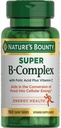 Complexul Natural Bounty Super B cu acid folic Plus Vitamina C, 300 comprimate (2 X 150 sticle conte)