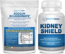 Bicarbonat organic de sodiu Alkaline Supliment 1.5LBS + Shield renal 120 Capace Supliment renal pentru a sprijini funcţia renală normală