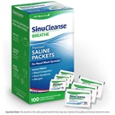SinuCleanse Pachete saline pre-amestecate pentru sisteme de clătire sinusală și de irigare nazală, 100 Conte, Made in USA, All-Natural, de grad farmaceutic și PH echilibrat