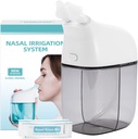 Sistem de irigare nazale cu 30 Pachete saline, Sinus Clătite Masina, nas Sinus Cleaner Masina cu rezervor de apa & Colectia de deșeuri Tank - gri
