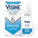 Visine Dry Eye Relief toată ziua Comfort Lubricant ochi picături pentru până la 10 ore de confort, picături de ochi uscat cu polietilenă Glycol, 0,5 fl oz