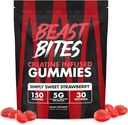 BEAST BITES - Creatine Infuzed Gummies - 5g Creatin Creature Monohidrat per Serving - NSF Certified for Sport - 30 Servings