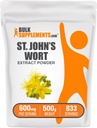 BulkSupplements.com Extract de sunătoare Sf. Ioan - Sf. Ioans Suplimentul Wort, Suplimentul Herbal pentru Mood - Vegan & Gluten gratuit, 600 mg per Serving, 500g (1.1 lbs) (Pachet de 1)