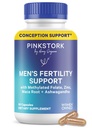 Blue Stork Fertility Suplimente pentru bărbaţi - Susţine concepţia pentru el - Vitamine prenatale masculine cu rădăcină Maca, Ashwagandha, Folate, B12 - Sperm Heath, Drive, Motilitate - 60 capsule