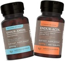 Endurance Products EPC Company NAD+ Niacinamidă B3, Edur- Amide 500 mg 200 comprimate şi ENDUR- ACIN 250 mg Niacin - eliberare extinsă pentru absorbţie optimă şi vitamina B-3, 200 comprimate