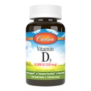 Carlson - Vitamina D3, 10000 UI (250 mcg), Vitamina D Suplimente, Bone & Immune Support, Vitamina D3 Softgels, Heart Health, Gluten Free Vitamina D Capsule, 120 Softgels
