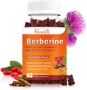 1500mg Berberine Gummies, supliment Berberina de mare potenta cu Gume de scorțișoară Ceylon, Turmeric, Magneziu, Zahăr fără, Non-GMO, Gluten-Free - mixt Berry aroma 60 Gume