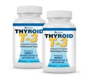 Nutriție absolută Tiroidală T3 Suport metabolic radical pentru femei și bărbați, Energie și Focus, Funcție tiroidiană sănătoasă, Formula naturală, Non-GMO, Fără Cafeină, 2 Pack 60 Serviri, 120 capsule