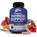 NutriFlair Complex de suport tiroidian, 120 capsule - cu iod, piper negru, Ashwagandha, vitamina B12 - Supliment tiroidian pentru femei și bărbați