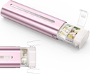 Zannaki Aluminum 7 Ziua Organizator Pilula Săptămânal, Portable Pilula de călătorie caz cu trei straturi sigiliu, Capacitate mare Cute Zilnic Pilula cutie, Deținătorul de pastile Containere pentru vitamine, pastile, Suplimente și medicamente