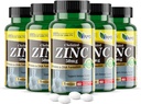 America Medic & Science Suplimente de zinc chelate 50 mg (5 Pachet de 60 comprimate) Booster imunitar și pastile antioxidante puternice pentru adulți Bărbați și femei 