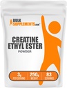 BulkSupplements.com Creatine Ethyl Ester HCl Powder - Creatine Supplement, Creatine Ethyl Ester Powder - Unflavored & Gluten Free, 3g per Serving, 250g (8,8 oz) (Pachet de 1)