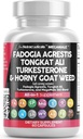 Curate Nutraceuticals Fadogia Agrestis Tongkat Ali Turkesteron Supliment cu Horny Goat buruieni, Saw Palmetto, Maca Root, Siberian Ginseng, Tribulus Terrestris, Fenugreek, Wild Yam - 60 Conte