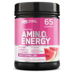 Optimum Nutrition Amino Energy - Pre Workout cu ceai verde, BCAA, Amino Acids, Keto Friendly, Green Coffee Extract, Energetic Powder - Pepene verde, 65 Serviri (Packaging May Vary)