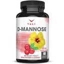 VALI D-Mannose 1000mg Tract urinar Health Formula. Organic Cranberry Fruit Powder & Hibiscus. Bladder sanatos, Natural Cleanse, Flush de detoxifiere rapida, Pastile de suport pentru functia UT din plante. 60 Capsule vegetale