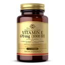 Solgar Vitamina E 670 mg (1000 UI), 180 Softgels - Antioxidant natural, Skin & Immune System Support - Vitamina E cu sursă naturală - Gluten gratuit, lactate - 180 Serviri