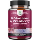 D Mannose cu supliment de cranberry - D Mannose 1000 mg capsule pentru suport de aparare renala & Curatare si tract urinar sanatate pentru femei si barbati - Bladder Health Supplement pentru adulti - 60 Conte