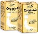 Pacific Natura lui Oramin G (30 Softgels) cu coreeană Ginseng, Aloe Vera, Vitamina B Complex, și Zinc pentru energie, Imunitate, și suport nutrițional - pachet de 2