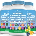 Eye Health Vitamine cu bilberry, lutein & Zeaxanthin, Licopen, Resveratrol, extract de semințe de struguri Astaxanthin- AREDS 2-180 capsule