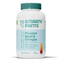 Vitamine prenatale SmartyPants pentru femei, Gume multivitamine: Omega 3 Ulei de pește (EPA/DHA), Biotină, Metilfolat, vitamina D3, C, vitamina B12, B6, A, K & Zinc, Inositol, 120 Conte (30 zile de aprovizionare)