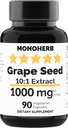 Extract de semințe de struguri MONOHERB 1000 mg - 90 capsule vegetariene