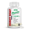 PHARMS Hornygoatweed pentru bărbați și femei (1.000 mg) - Capsule de energie și rezistență cu rădăcină Maca, Tribulus, Tongkat Ali, Saw Palmetto & Ginseng - Supliment de îmbunătățire a performanței de sex feminin și masculin - 60 capsule
