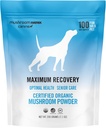 Om Mushroom Matrix Maxime Recovery Mushroom Pet Supplement Powder, Suporturi Optimal Health & Senior Care pentru câini și pisici, 200 Grams, 7.1 oz