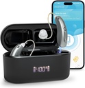 SIDA auditivă (nu amplificatoare), SIDA auditivă reîncărcabilă Bluetooth pentru adulții în vârstă, ajutor auditiv inteligent OTC de calitate superioară cu anulare a zgomotului, control Bluetooth activat și aplicație, 4 moduri